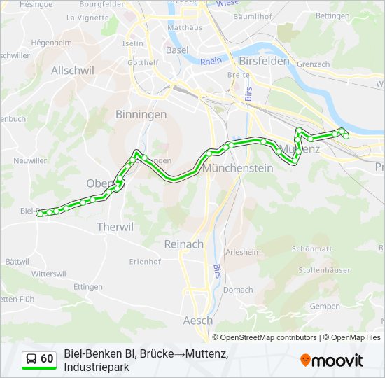 60 Bus Line Map