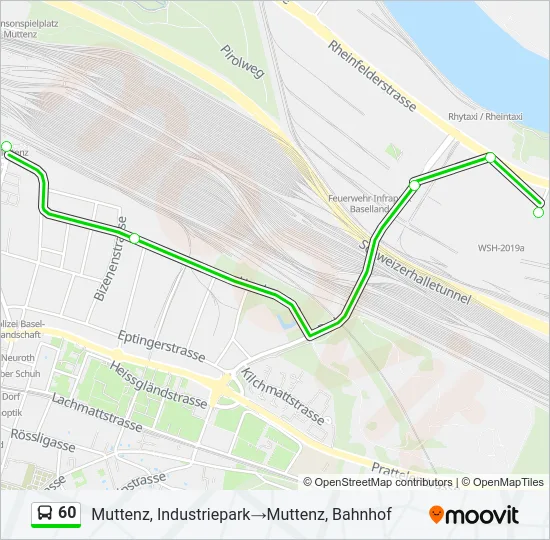 60 Bus Line Map