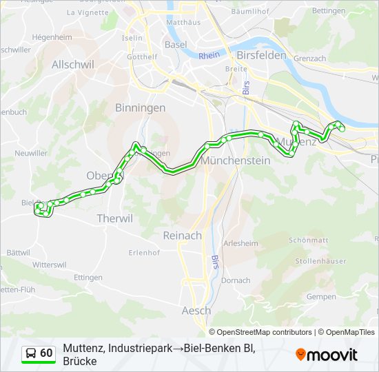 60 Bus Line Map
