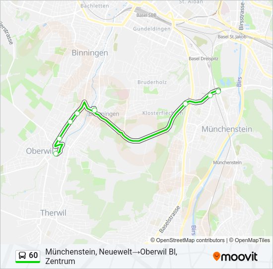 60 Bus Line Map