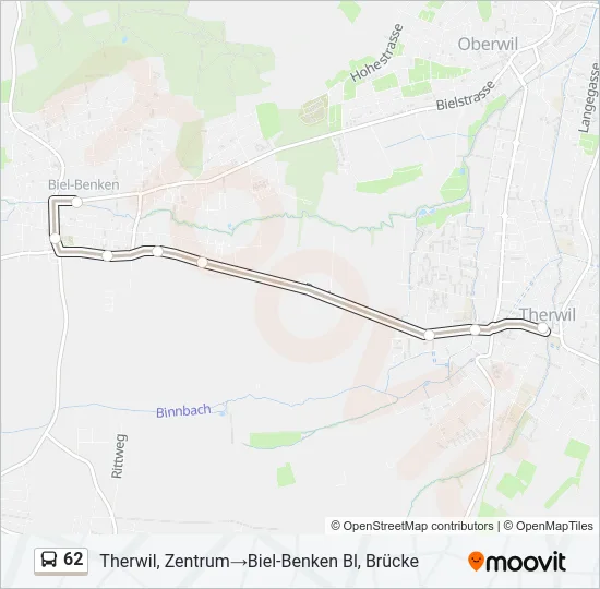 62 Bus Line Map