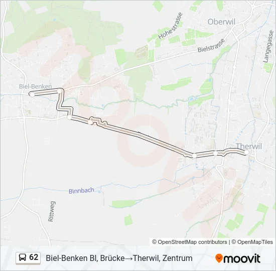 62 Bus Line Map