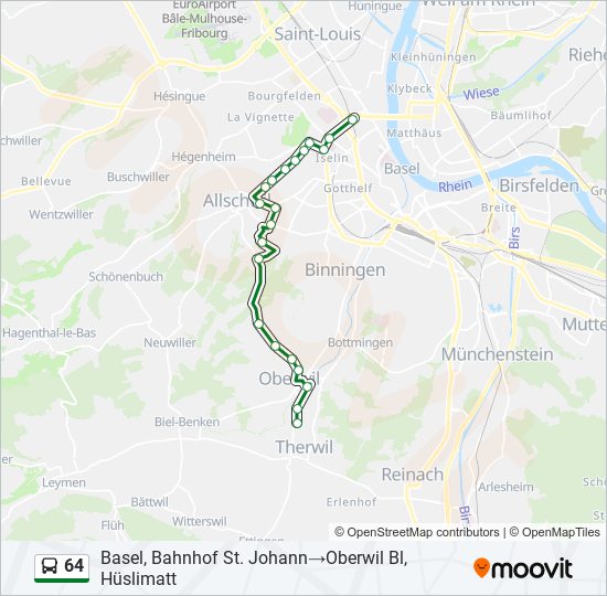 64 bus Line Map