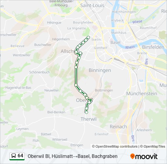 64 Bus Line Map