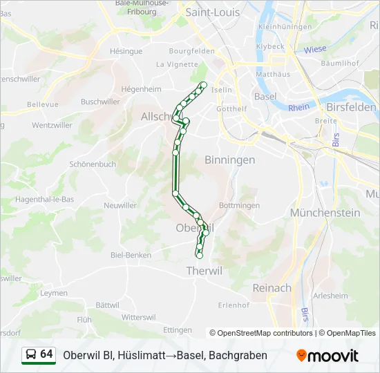 64 Bus Line Map