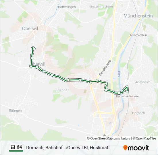 64 Bus Line Map