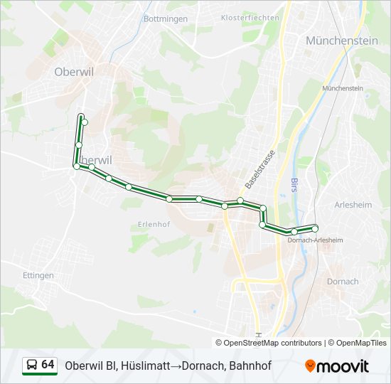 64 Bus Line Map