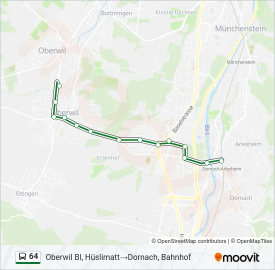 64 Bus Line Map