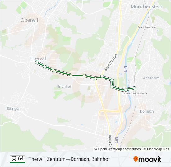 64 Bus Line Map