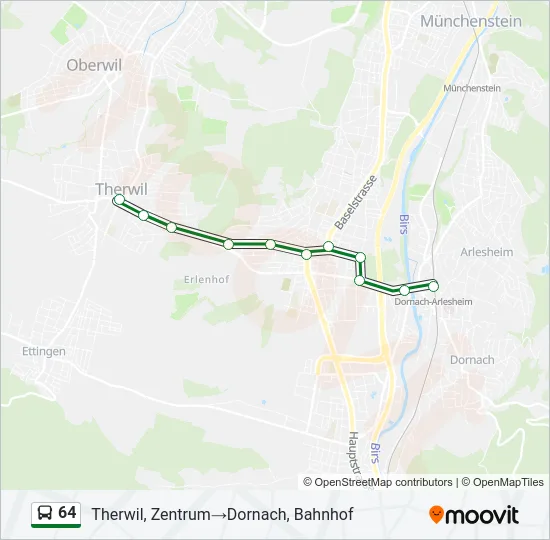 64 Bus Line Map
