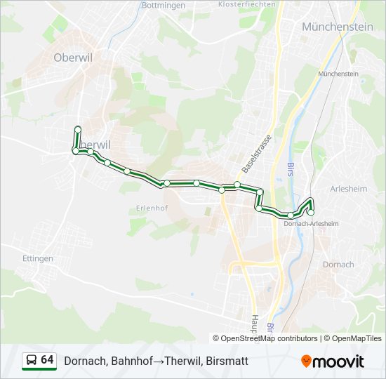 64 Bus Line Map