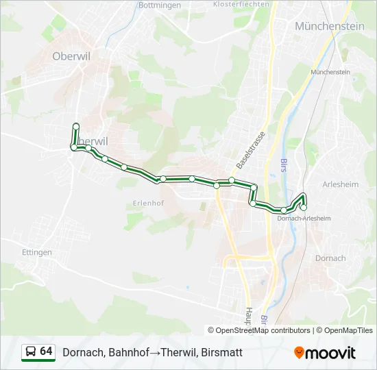 64 Bus Line Map