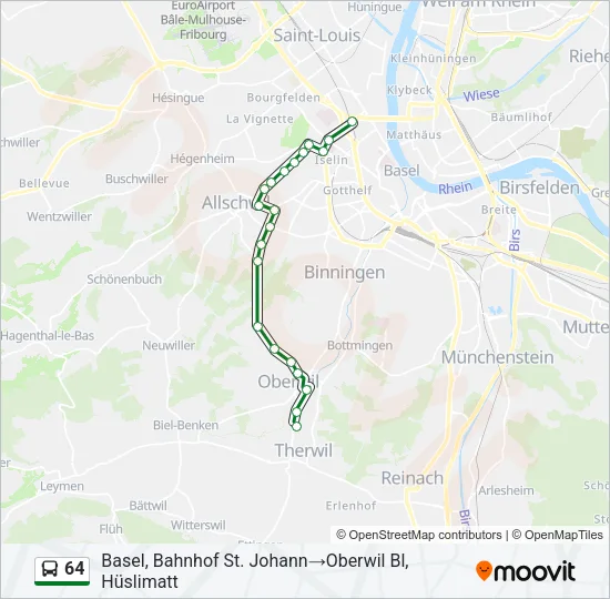 64 Bus Line Map