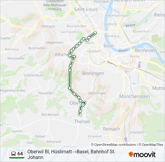 64 Bus Line Map