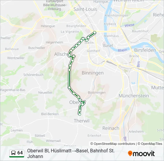 64 Bus Line Map
