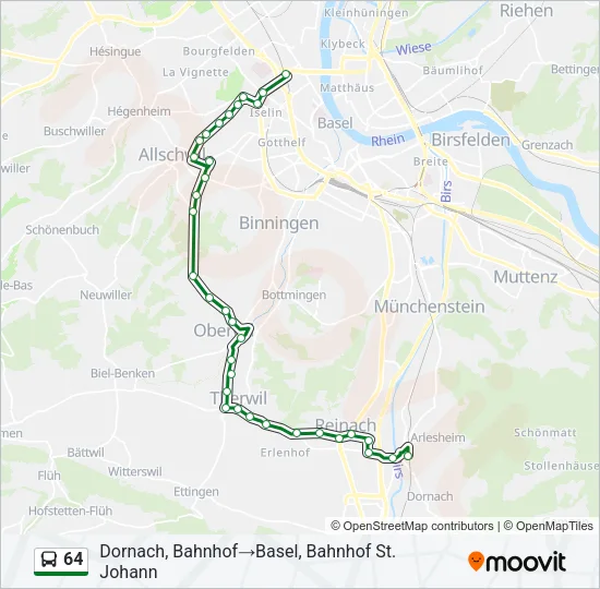 64 Bus Line Map