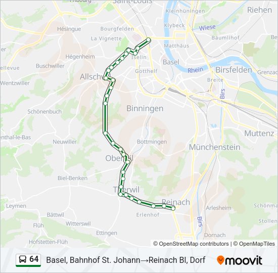 64 Bus Line Map
