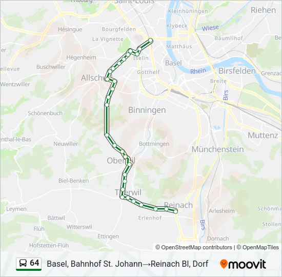 64 Bus Line Map