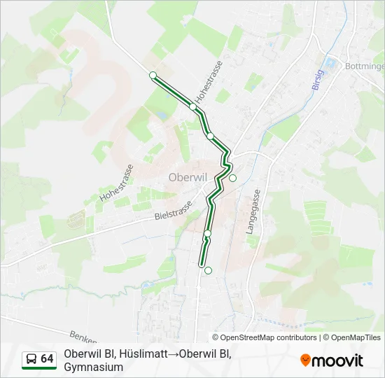 64 Bus Line Map