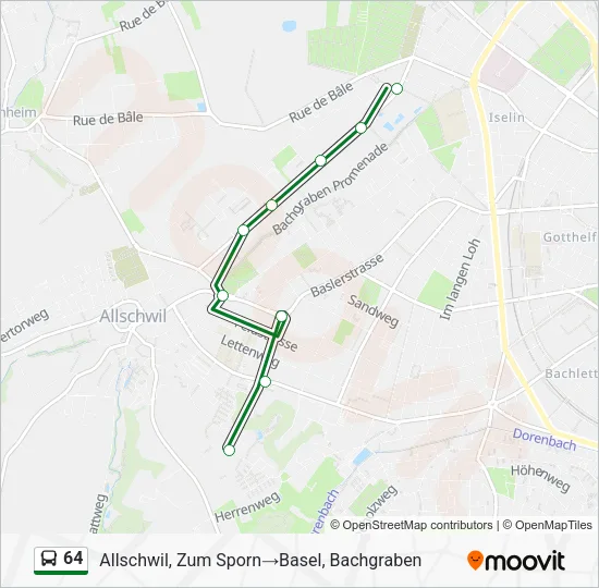 64 Bus Line Map