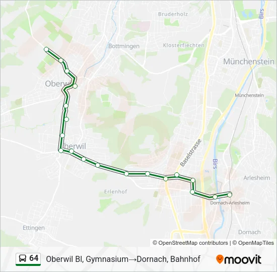 64 Bus Line Map