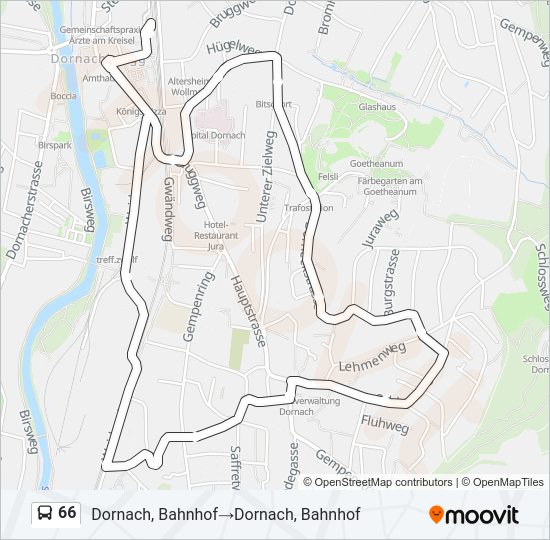 66 Bus Line Map