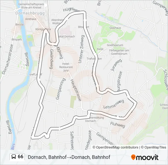 66 Bus Line Map