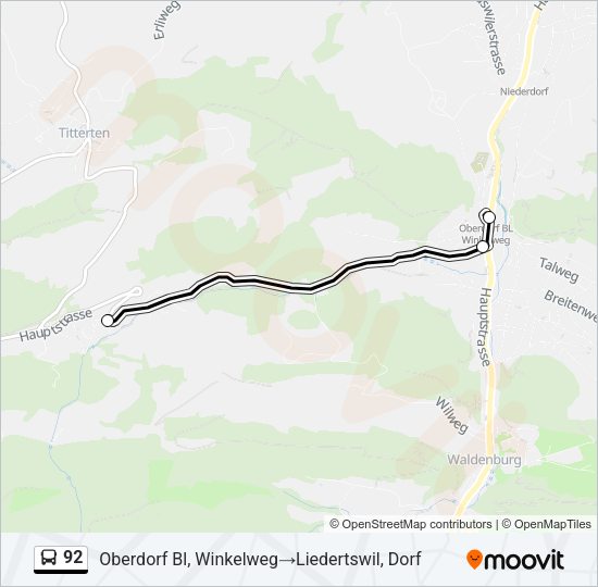 92 Bus Line Map