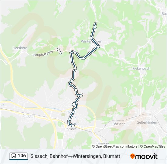 106 Bus Line Map