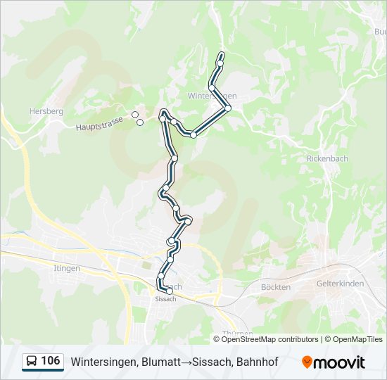 106 Bus Line Map