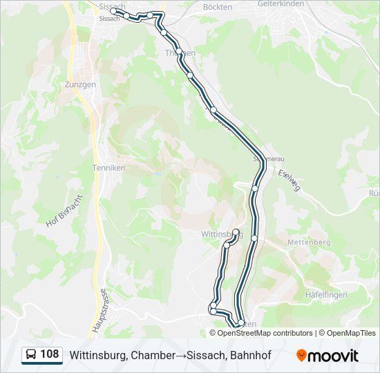 108 Bus Line Map
