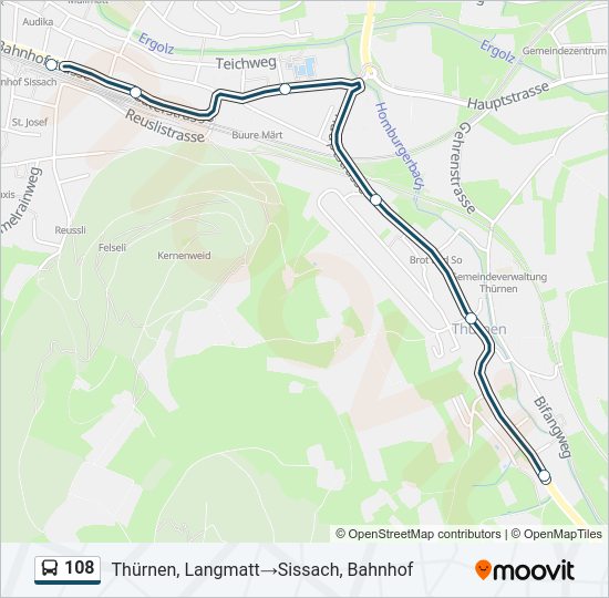 108 Bus Line Map