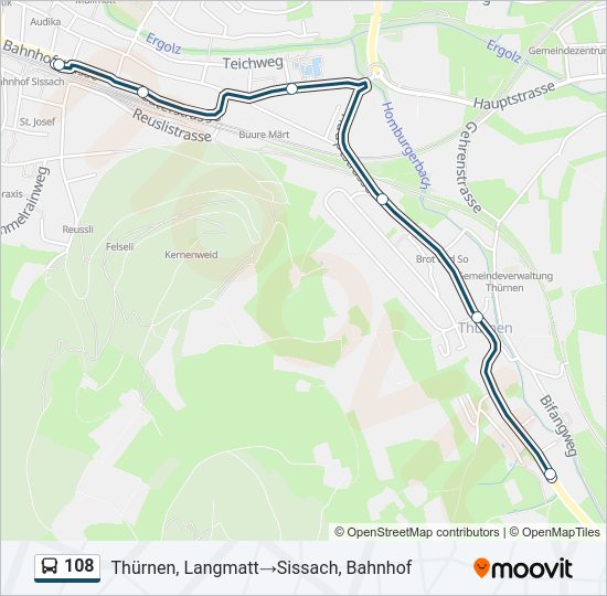 108 Bus Line Map