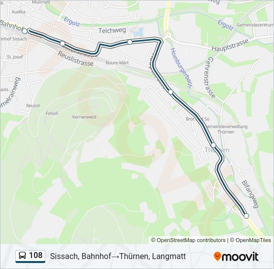 108 Bus Line Map