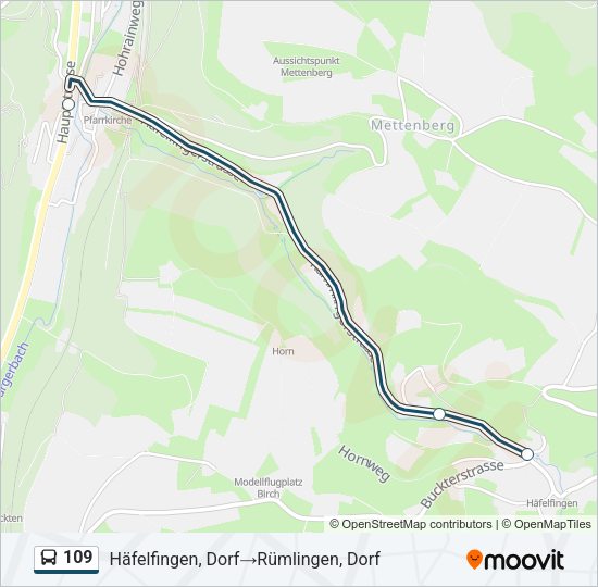 109 Bus Line Map
