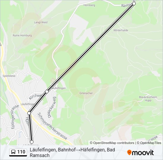 110 Bus Line Map