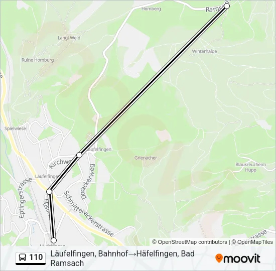 110 Bus Line Map