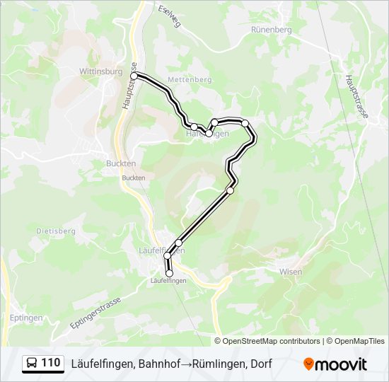110 Bus Line Map