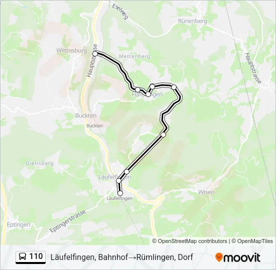 110 Bus Line Map