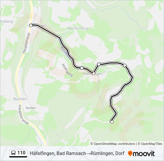 110 Bus Line Map