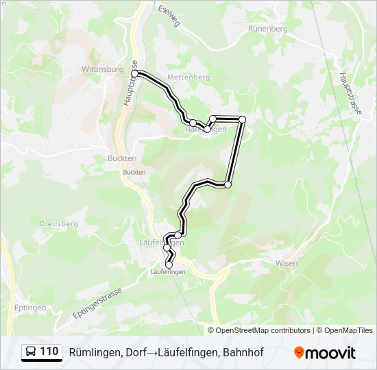 110 Bus Line Map
