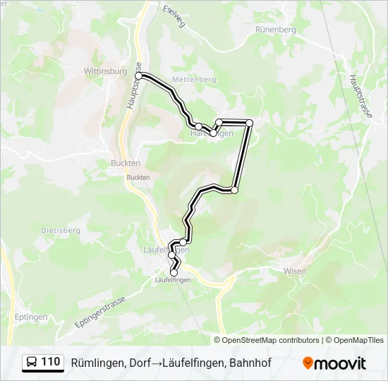 110 Bus Line Map