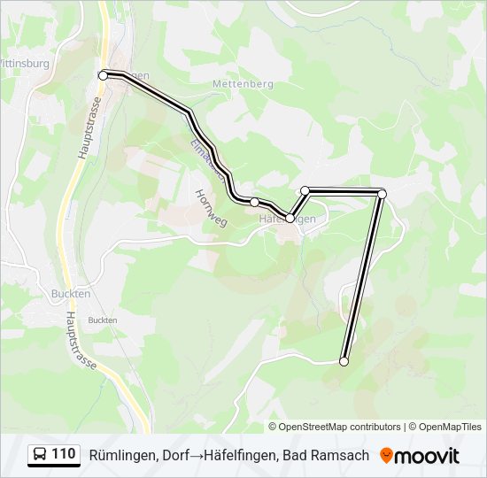 110 Bus Line Map