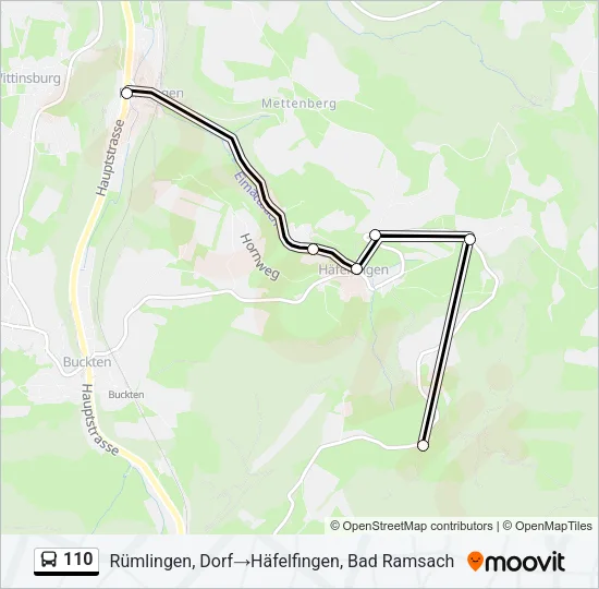 110 Bus Line Map