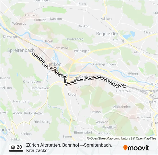 20 Light Rail Line Map