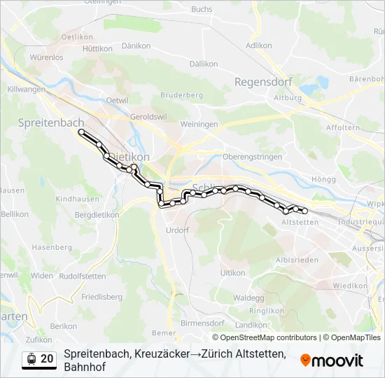 20 Light Rail Line Map