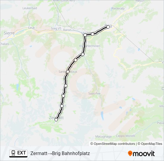 EXT Train Line Map