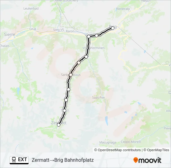 EXT Train Line Map