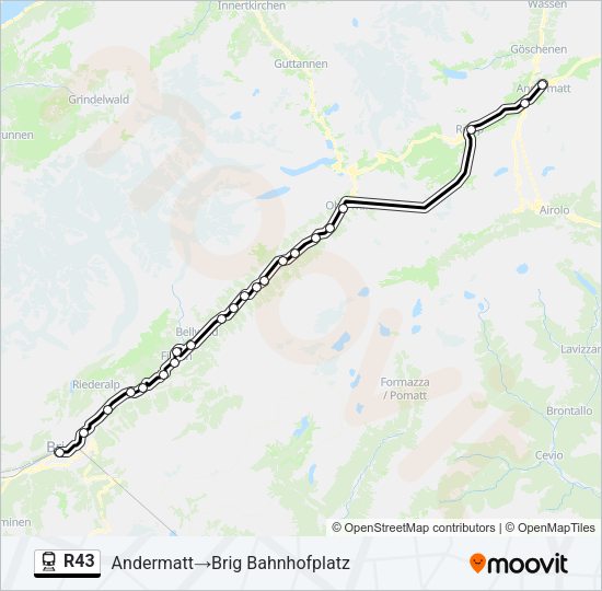 R43 Train Line Map
