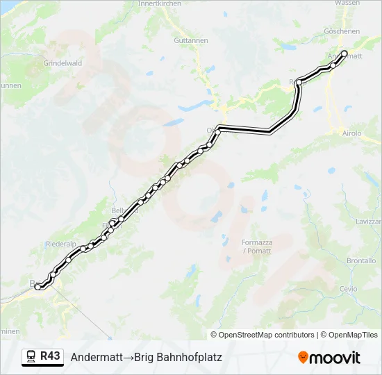 R43 Train Line Map
